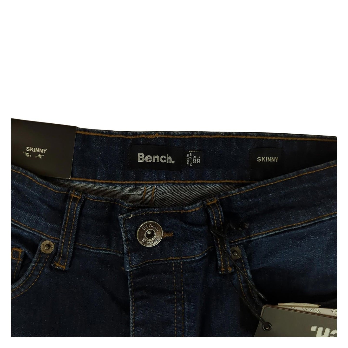 Bench Bench Skinny Fit Dark Blue Jeans W32 L31 Button Fly Stretch Denim NWT JEANS RewearableUK