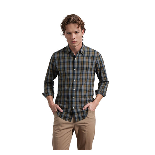 United Colors Of Benetton Benetton Mens Shirt 15.5 M Medium Multicoloured Check Long Sleeve Cotton Used shirt RewearableUK
