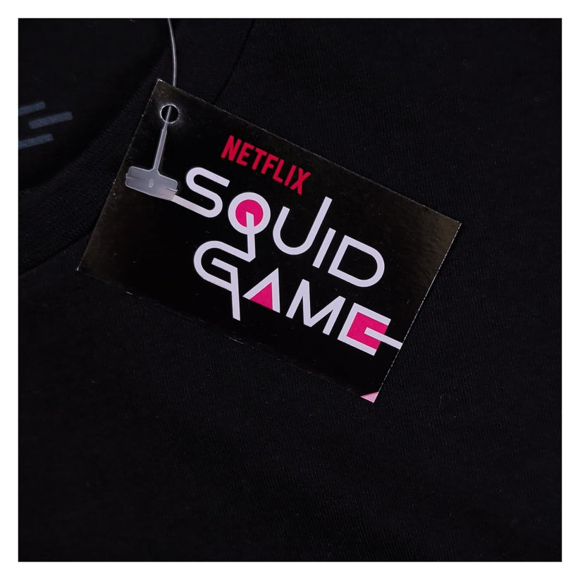 Netflix Squid Game Black Logo Unisex T-Shirt 3XL, Official New With Tags