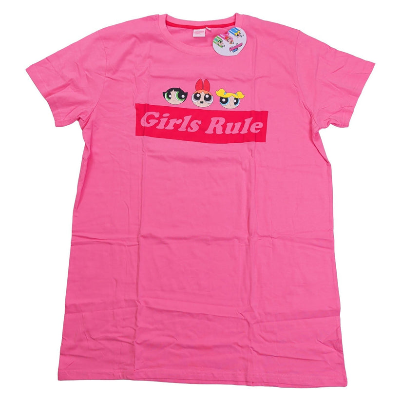 Missimo Women's Powerpuff Girls “Girls Rule” Pink T-Shirt UK 18–20 New With Tags