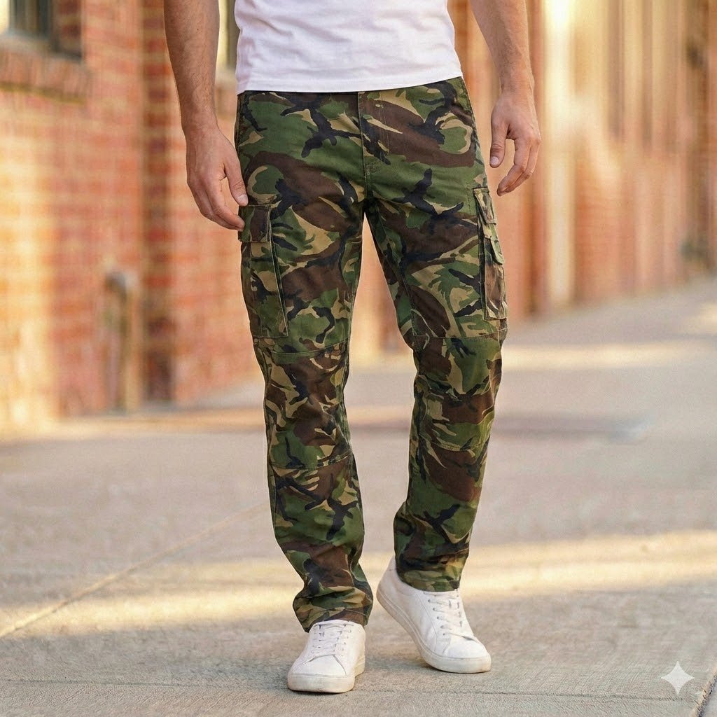 Blue Castle Camo Trousers Mens Work Cargo Pants DPM Style Waist 34" by Blue Castle – military | RewearableUK