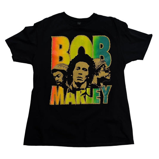 Bob Marley Men's T-Shirt Large Black Rasta Reggae Graphic Gildan Softstyle – product photo 1 | RewearableUK