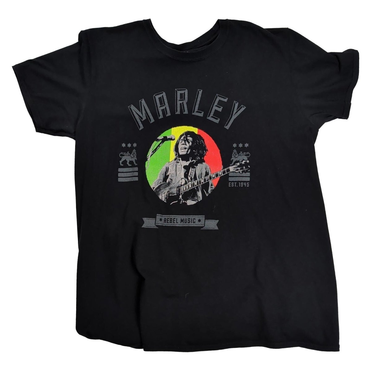 Bob Marley Rebel Music T-Shirt XL Black Zion Rootswear Reggae Official Rock Tee – product photo 1 | RewearableUK