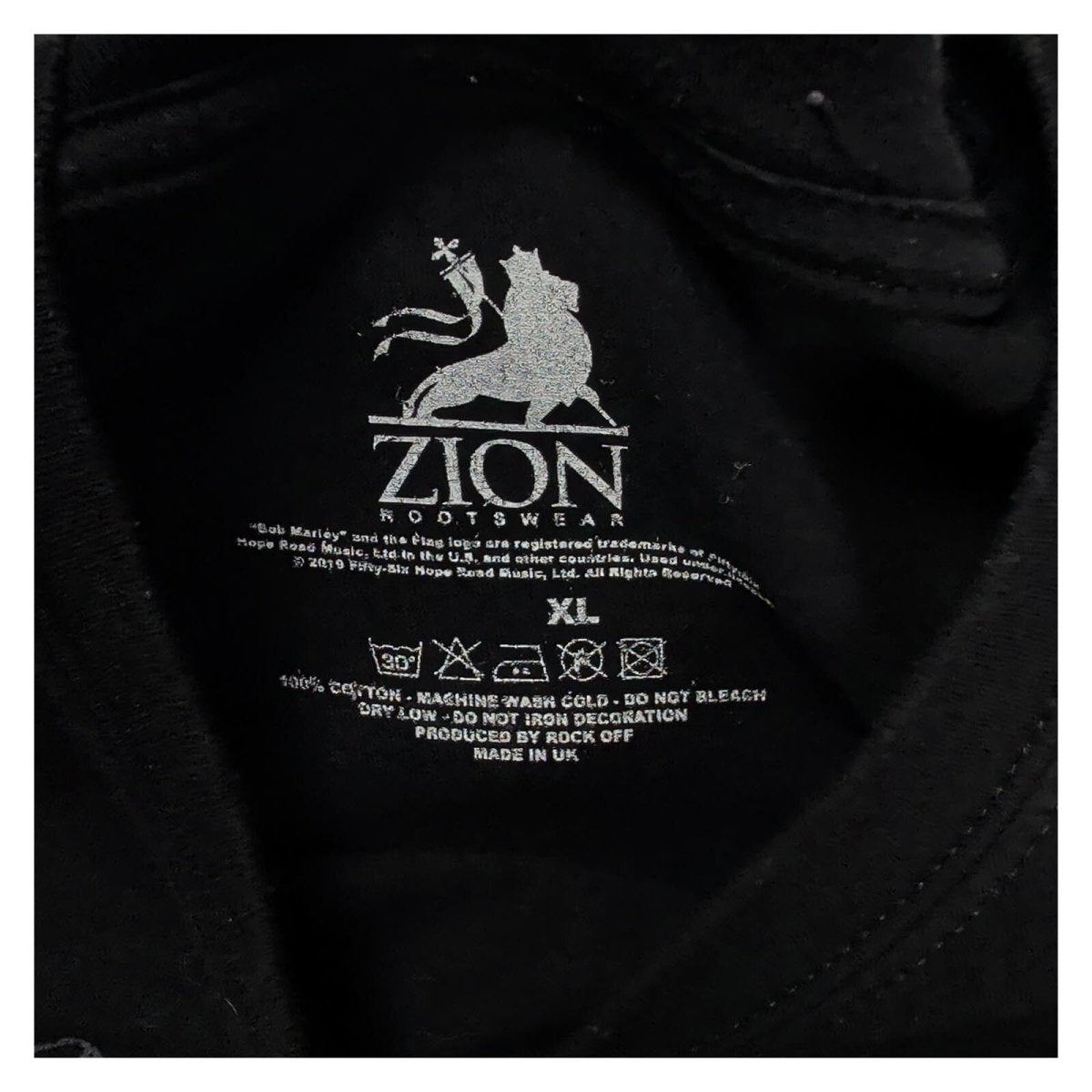 Bob Marley Rebel Music T-Shirt XL Black Zion Rootswear Reggae Official Rock Tee – product photo 3 | RewearableUK