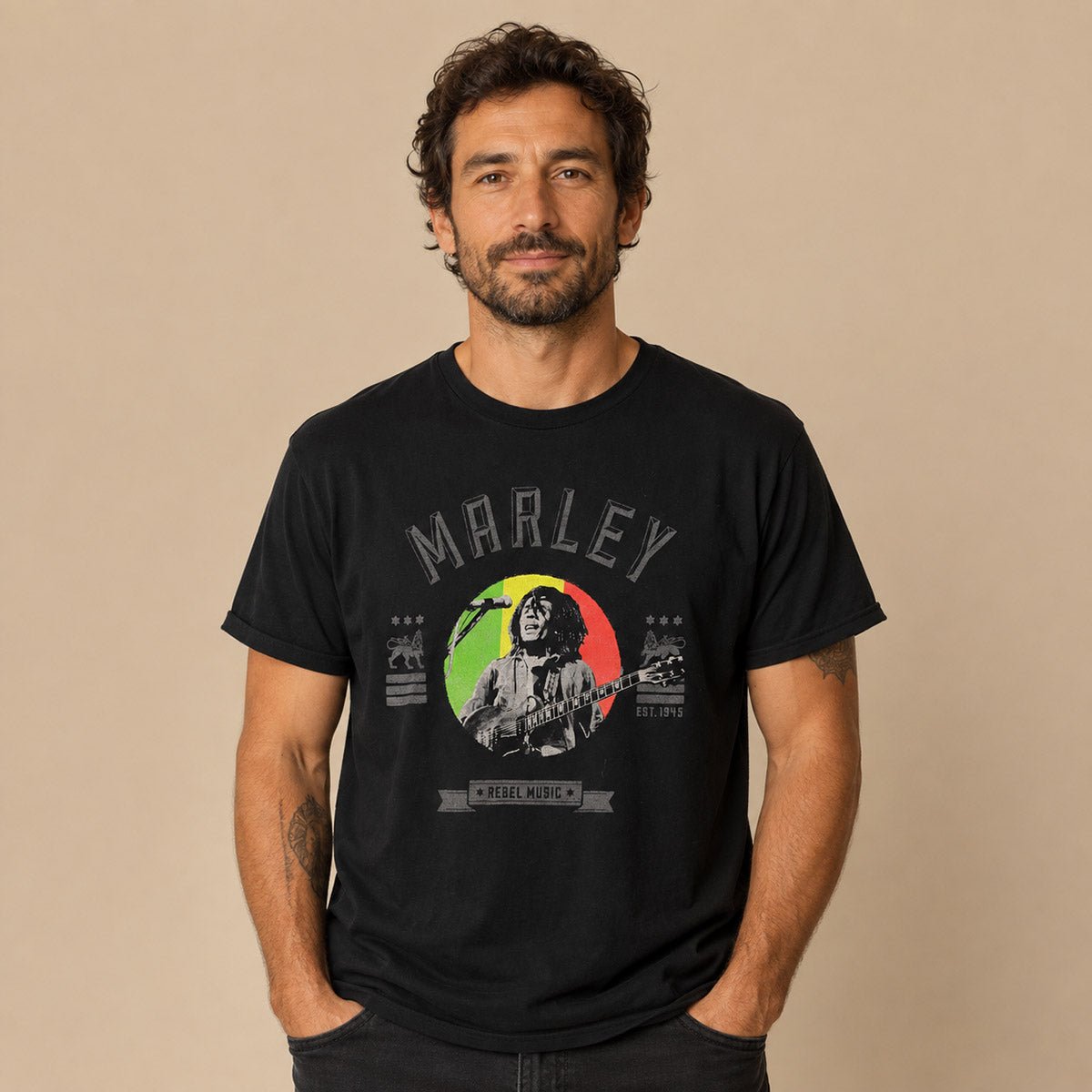 Bob Marley Rebel Music T-Shirt XL Black Zion Rootswear – product photo 1 | RewearableUK