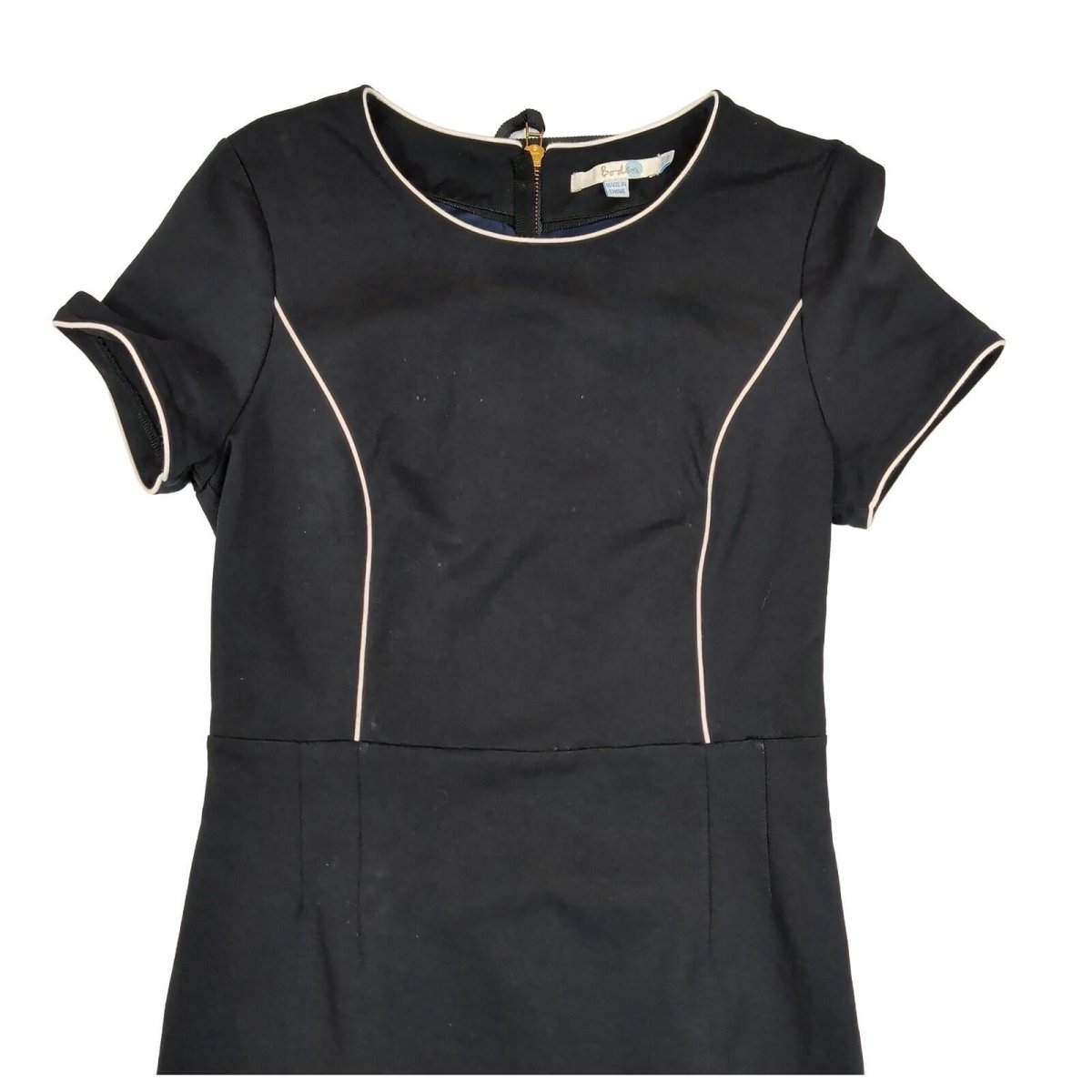 Boden Black Pencil Dress UK 12 US 8 Stretch Jersey Work Dress by Boden – | RewearableUK