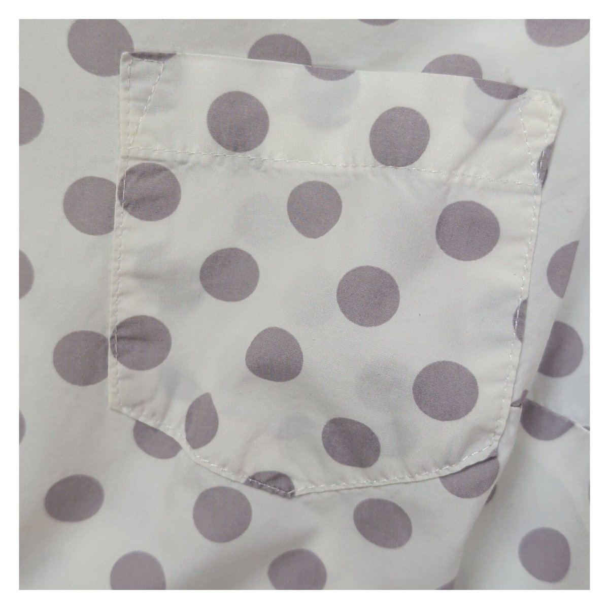 Boden Classic Shirt UK 12R White Grey Polka Dot 100% Cotton Long Sleeve – product photo 4 | RewearableUK