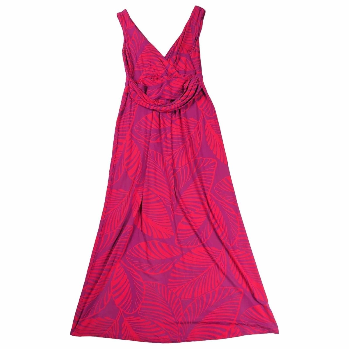 Boden Pink Red Leaf Print Maxi Dress UK 10 Jersey – product photo 1 | RewearableUK