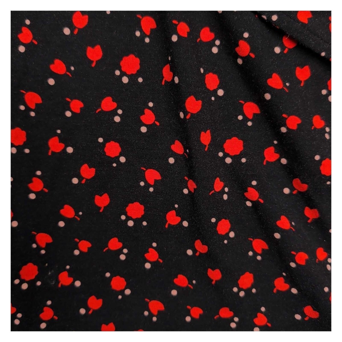 Boden Ponte Twist Front Top UK 10 Black Red Floral Long Sleeve Jersey – product photo 2 | RewearableUK