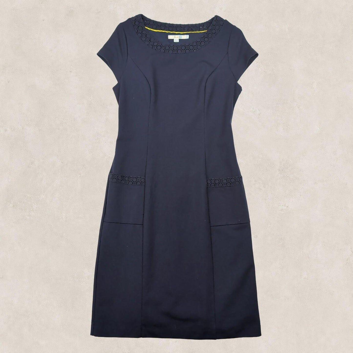 Boden Womens Navy Blue Lace Trim Shift Dress UK 10 Smart Casual Midi by Boden – DRESSING | RewearableUK