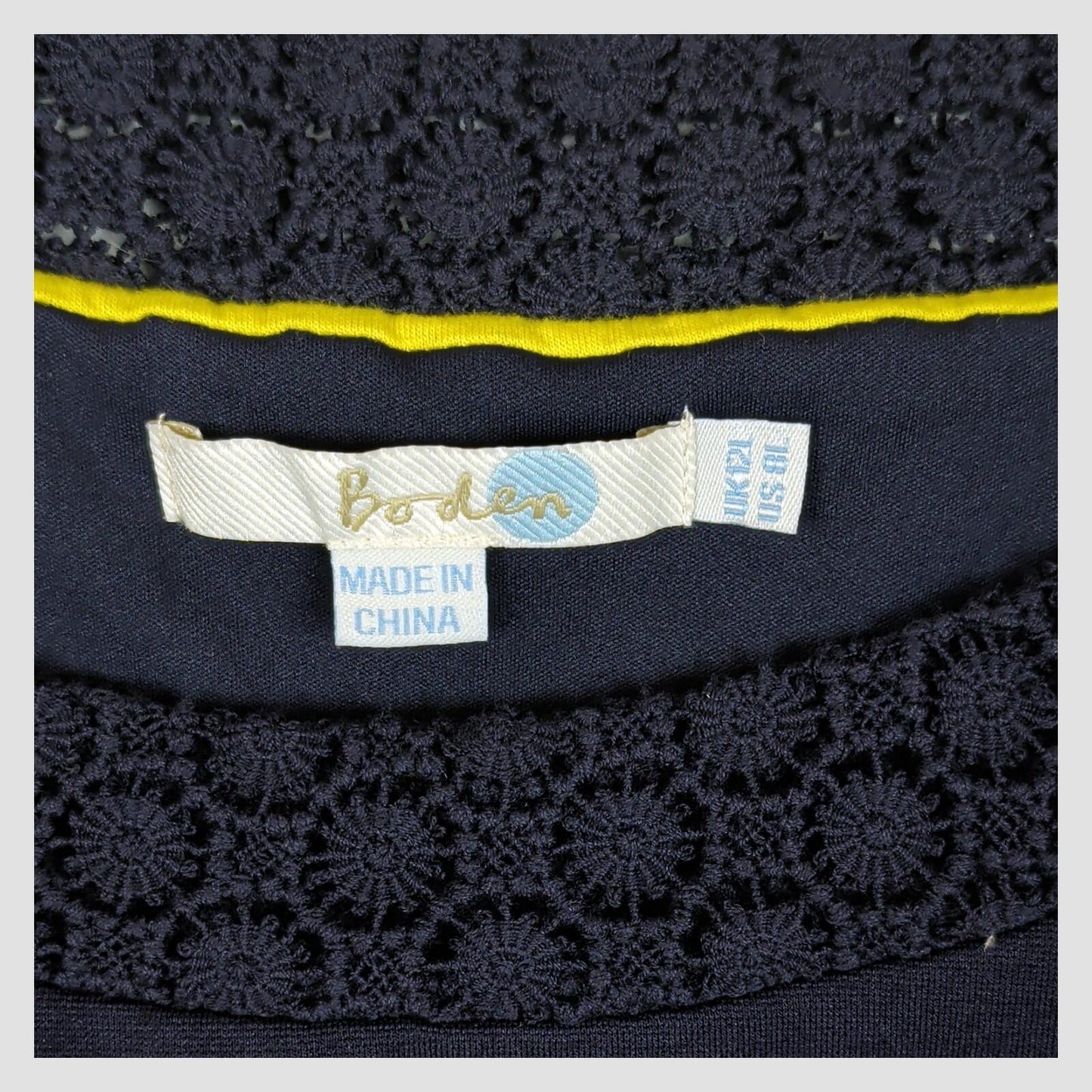 Boden Womens Navy Blue Lace Trim Shift Dress UK 10 Smart Casual Midi by Boden – DRESSING | RewearableUK