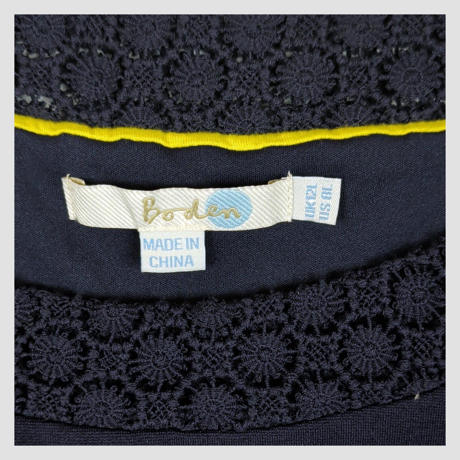 Boden Womens Navy Blue Lace Trim Shift Dress UK 10 Smart Casual Midi by Boden – DRESSING | RewearableUK