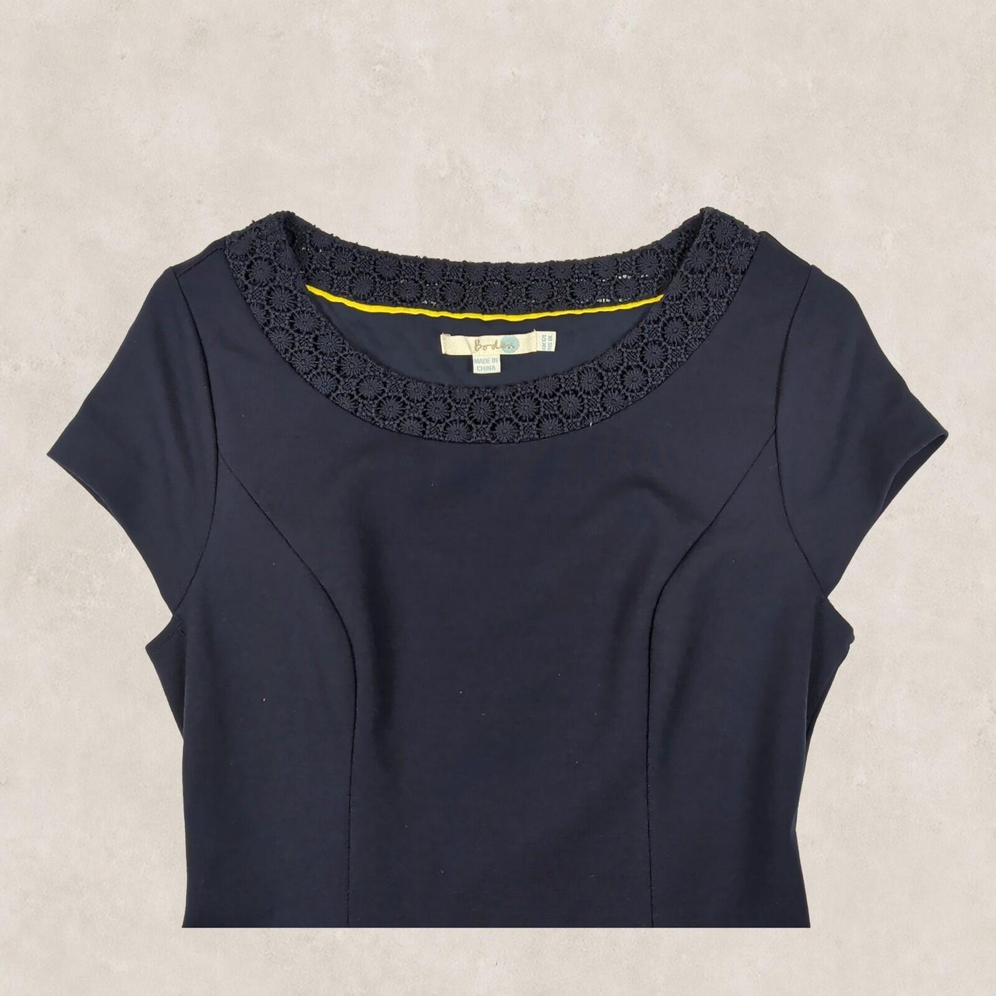 Boden Womens Navy Blue Lace Trim Shift Dress UK 10 Smart Casual Midi by Boden – DRESSING | RewearableUK