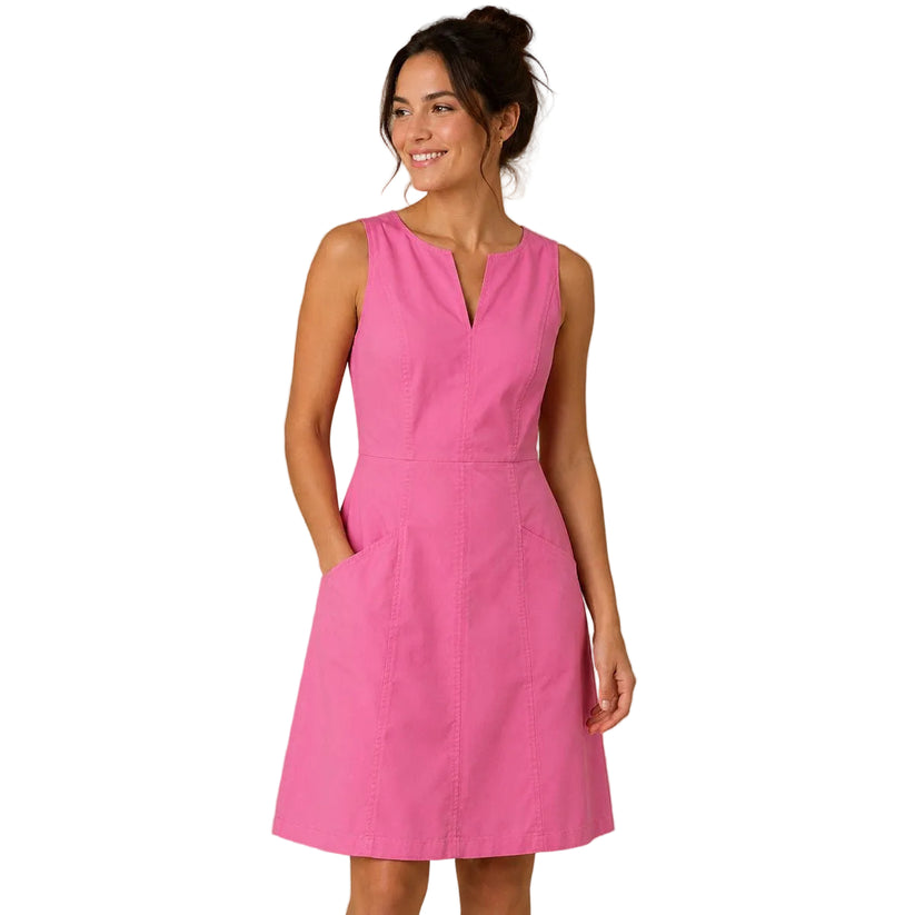 Boden Womens Pink Cotton Stretch Shift Dress UK 10R Sleeveless Pockets – Dresses product photo 1 | RewearableUK