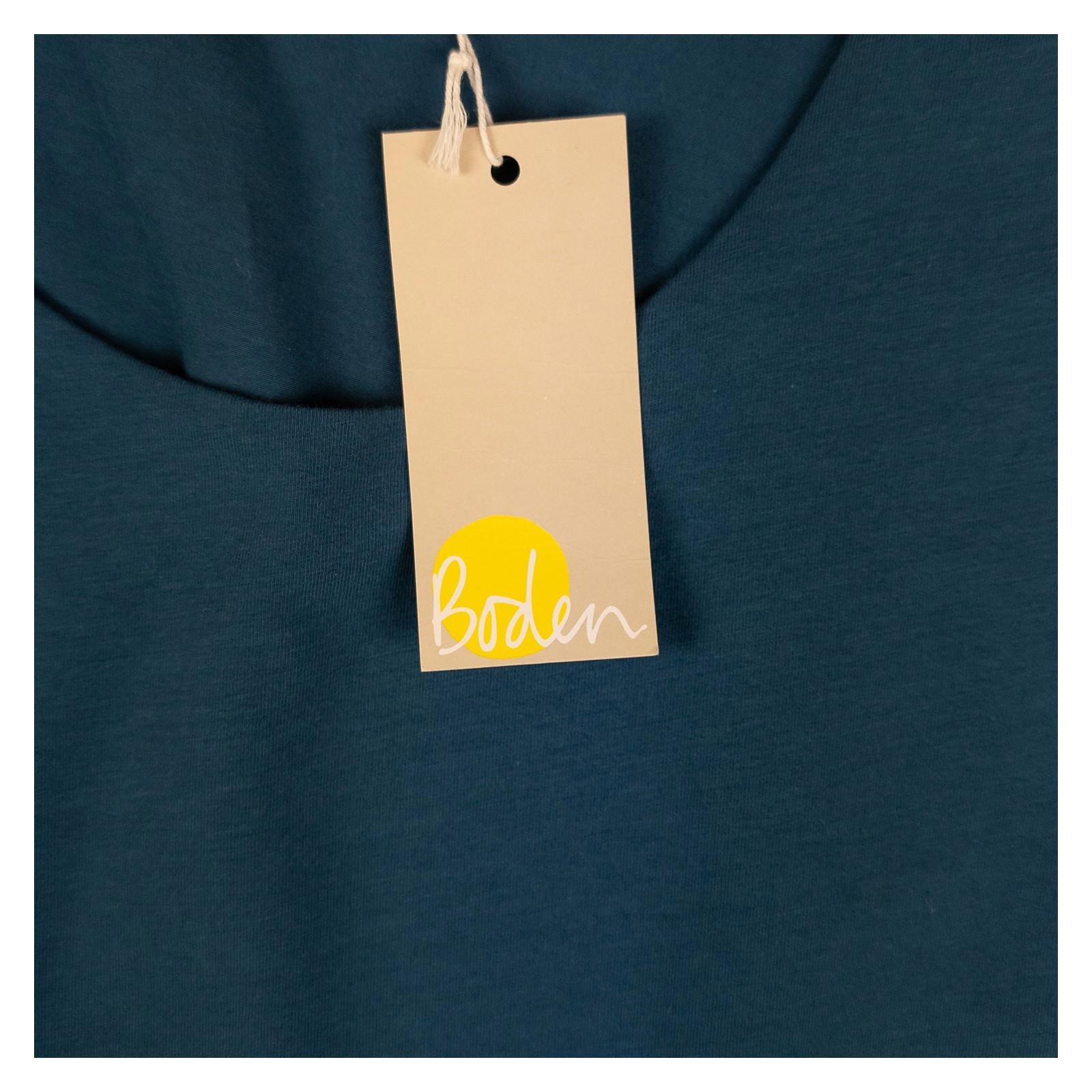 Boden Womens Sleeveless Top Vest UK 10 Teal Cotton Stretch Scoop Neck NWT by Boden – | RewearableUK