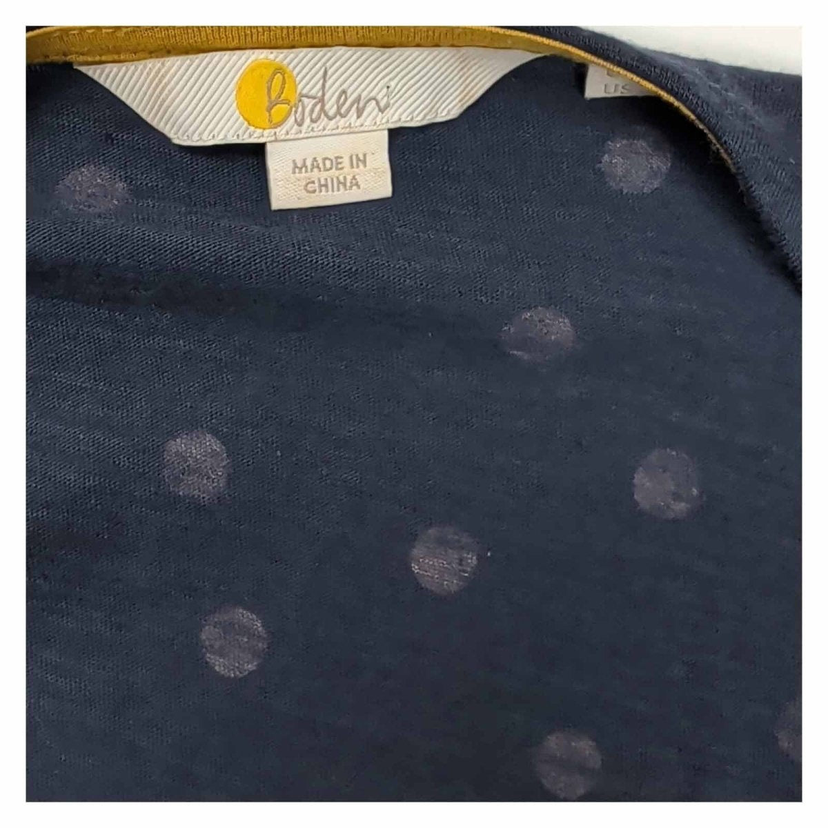 Boden Womens Wrap Top UK 14 Navy Cream Polka Dot Ruffle Sleeveless Tie Waist – product photo 4 | RewearableUK