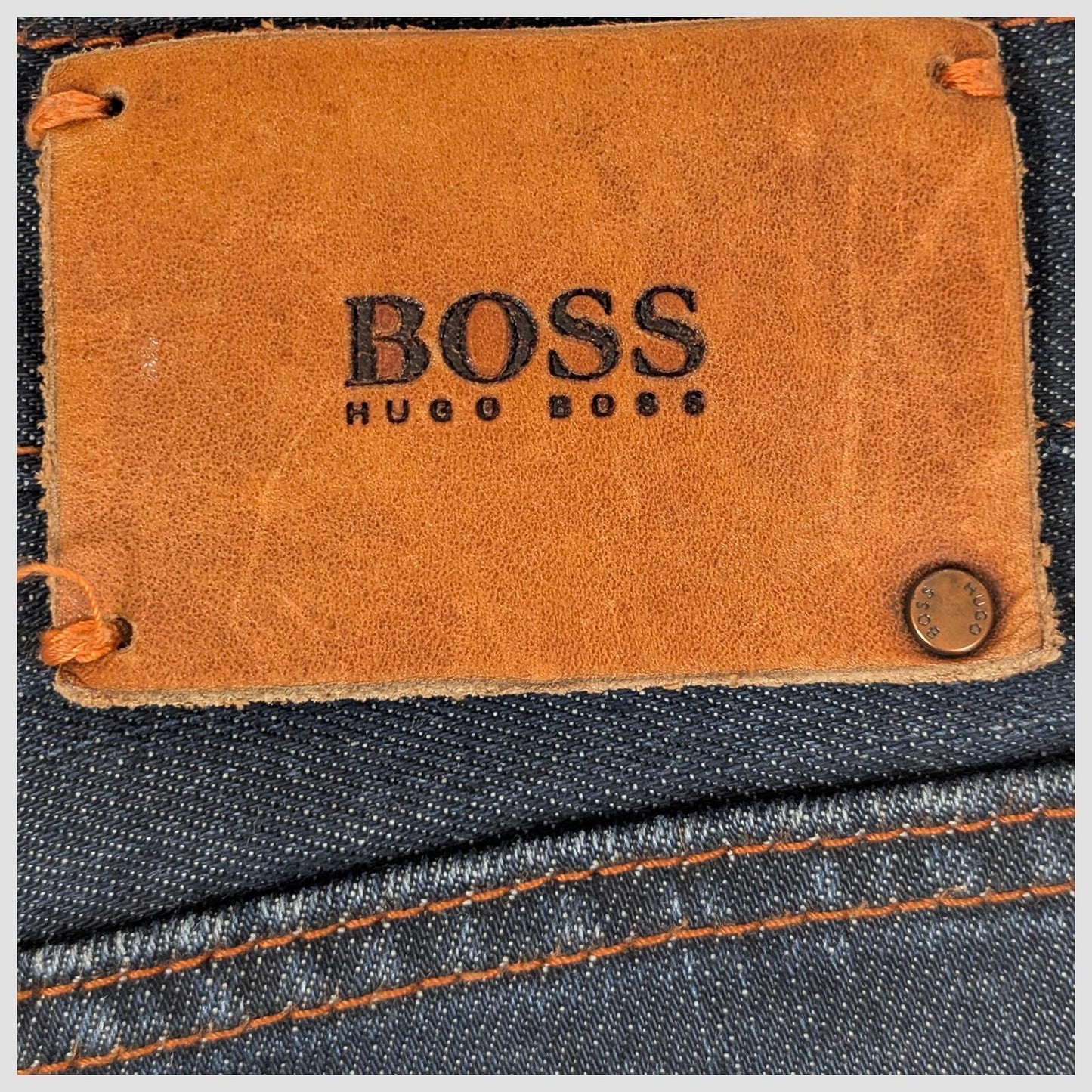 boss hugo boss mens dark blue wash stretch regular fit jeans pants size 34 32 by Hugo Boss – | RewearableUK