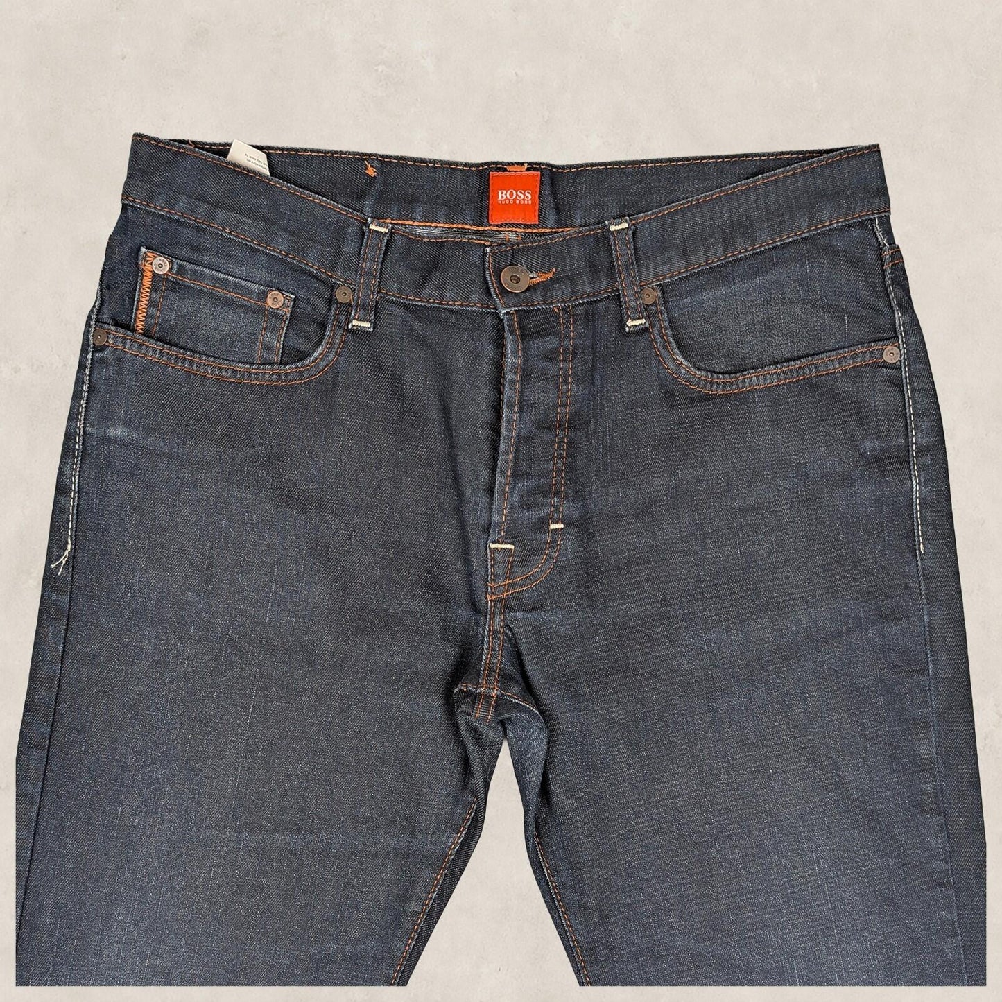 boss hugo boss mens dark blue wash stretch regular fit jeans pants size 34 32 by Hugo Boss – | RewearableUK