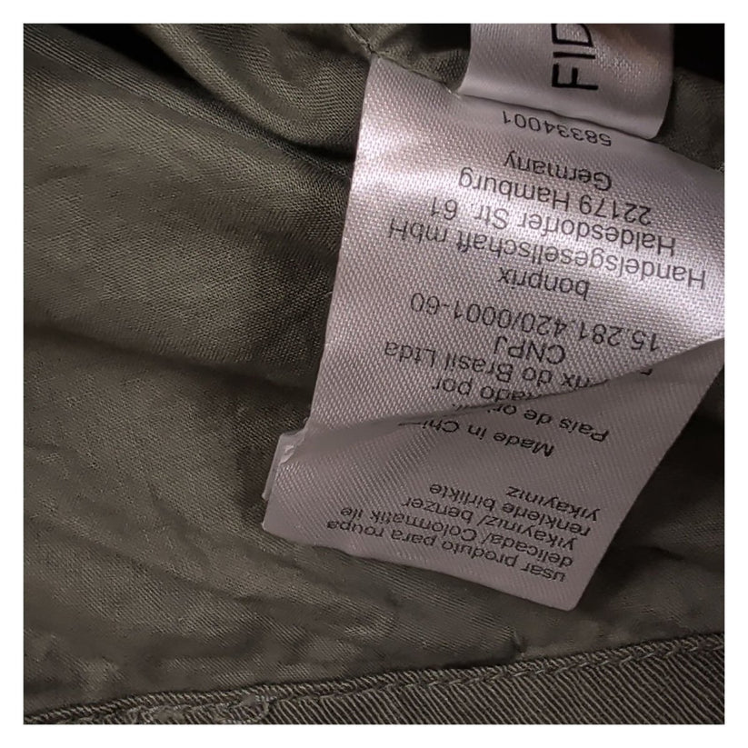 bpc Bonprix Women's Khaki Green Hooded Parka Jacket UK 24 Cotton Drawstring – product photo 7 | RewearableUK
