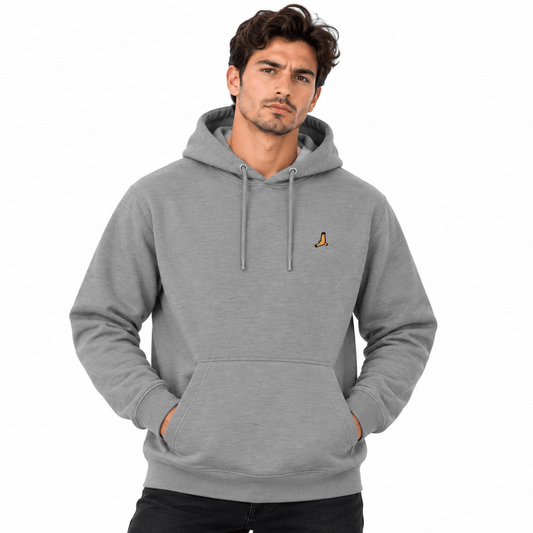 Brave Soul Grey Embroidered Banana Hoodie Men's L Cotton Long Sleeve – Hoodie product photo 1 | RewearableUK