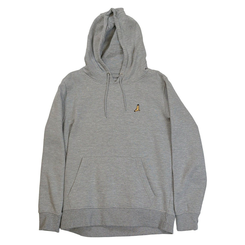 Brave Soul Mens Grey Pullover Hoodie Size L Embroidered Banana Logo Sweatshirt – product photo 2 | RewearableUK