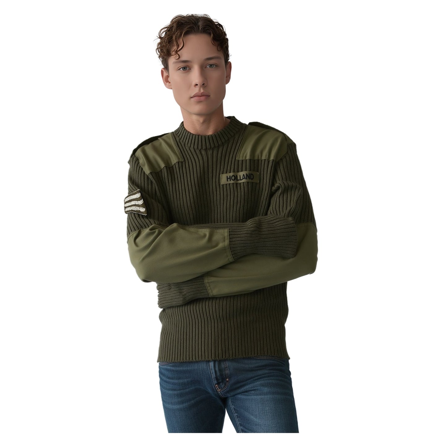 British Army Commando Sweater Woolly Pully w/ Patches | Men's Medium (100cm) by OTHER – | RewearableUK