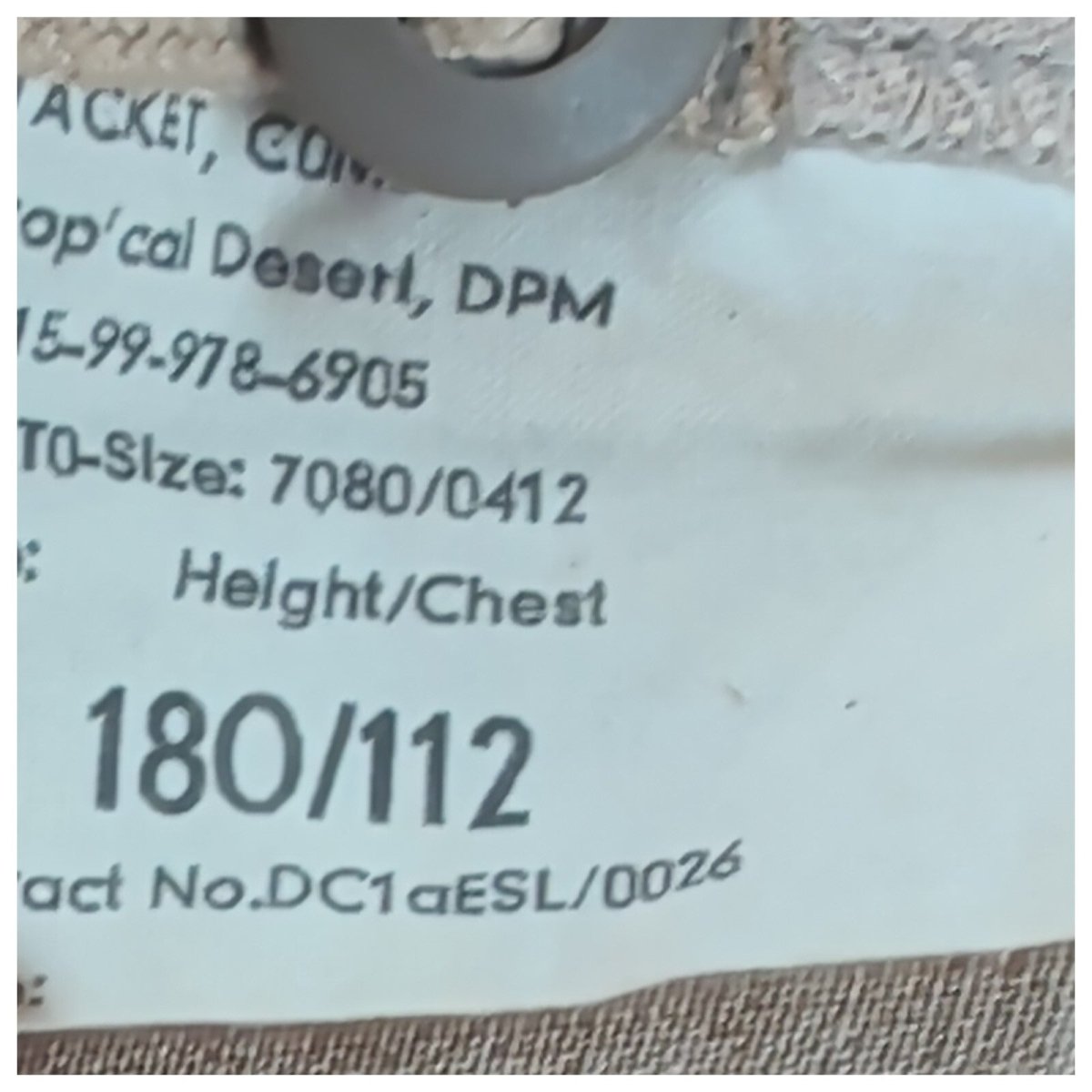 British Army Desert DPM Tropical Combat Jacket 180/112 XL – product photo 4 | RewearableUK