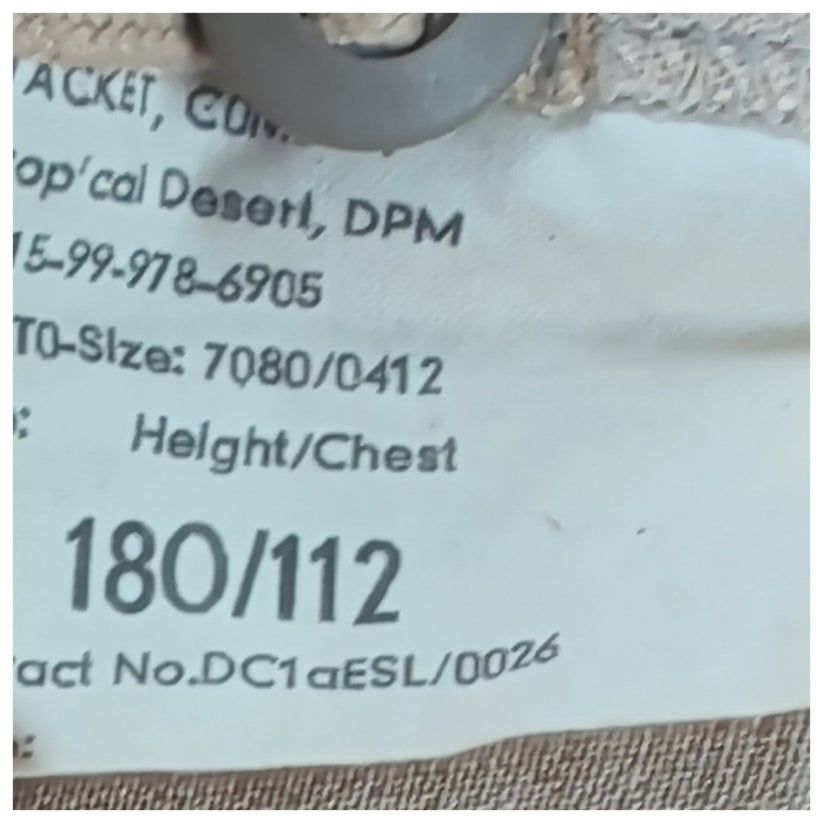British Army Desert DPM Tropical Combat Jacket 180/112 XL – product photo 4 | RewearableUK