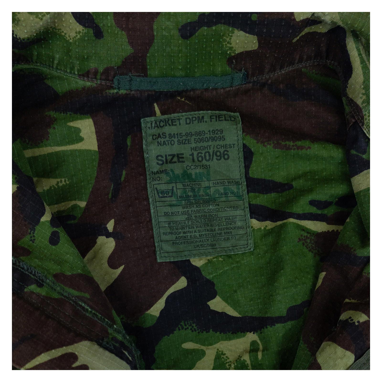 British Army DPM Camo Field Jacket Smock Vintage Surplus Medium Short 160/96 by RewearableUK – | RewearableUK