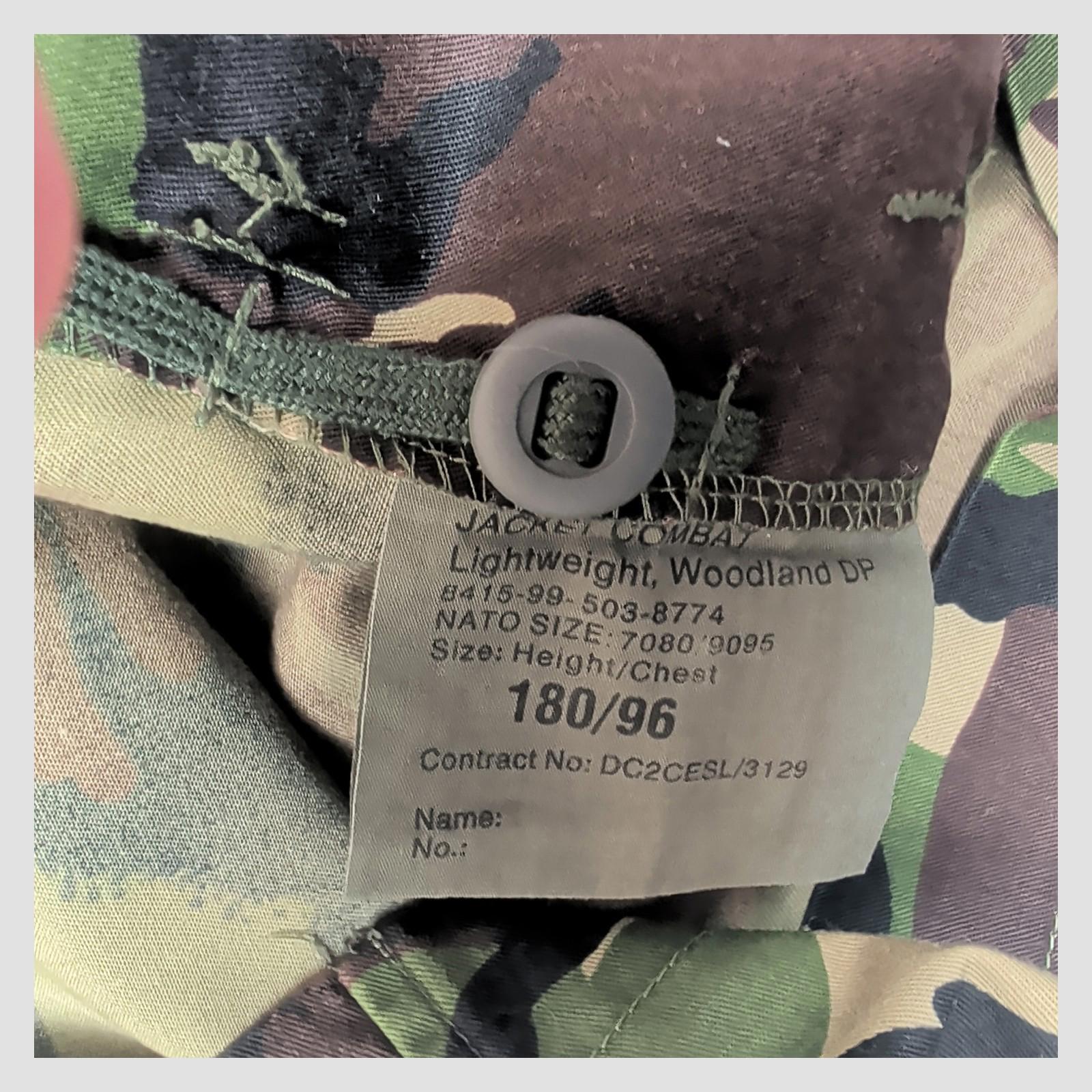 British Army DPM Camo Smock Jacket Military Shirt L 180/96 by RewearableUK – | RewearableUK