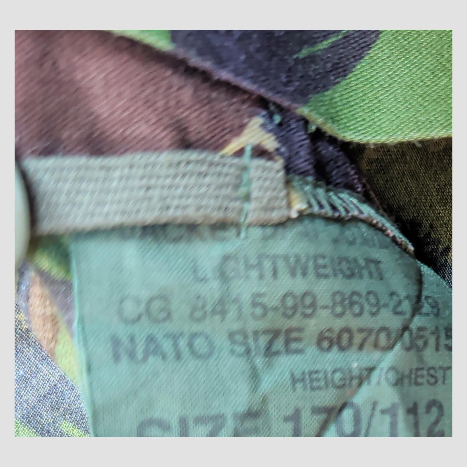 British Army DPM Combat Jacket Large Short 170/112 Woodland Camo Shirt by RewearableUK – | RewearableUK