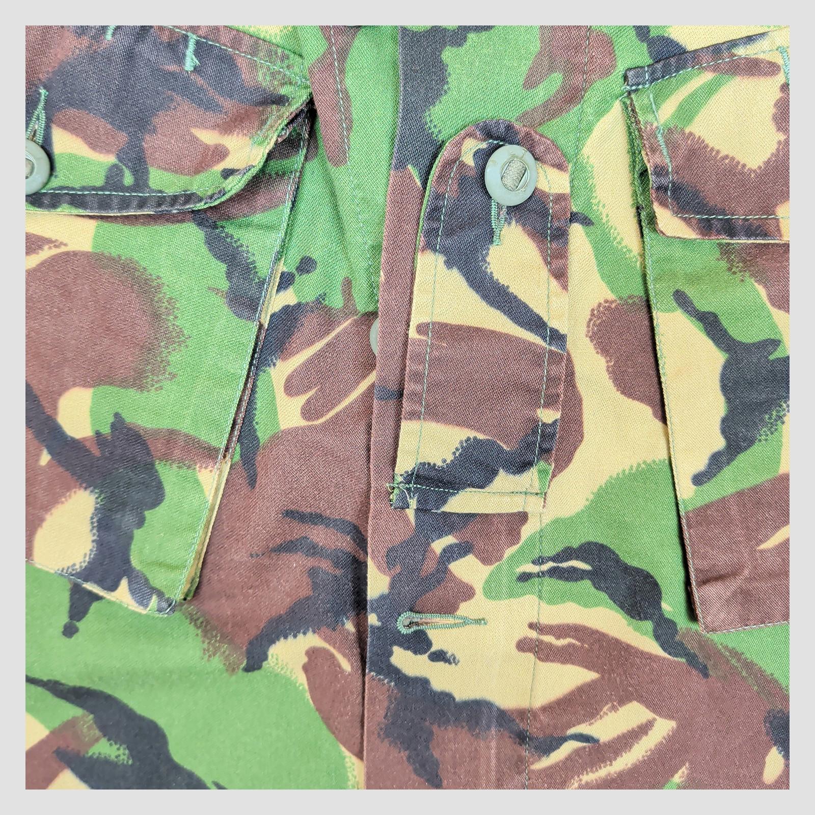 British Army DPM Combat Jacket Medium Long 190/96 Woodland Camo Shirt by RewearableUK – | RewearableUK