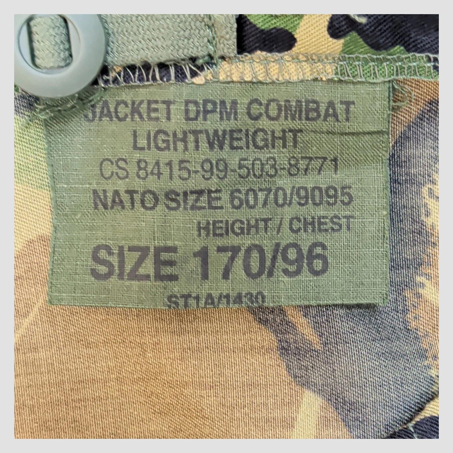 British Army DPM Combat Jacket Small Regular 170/96 Woodland Camo Shirt by RewearableUK – | RewearableUK