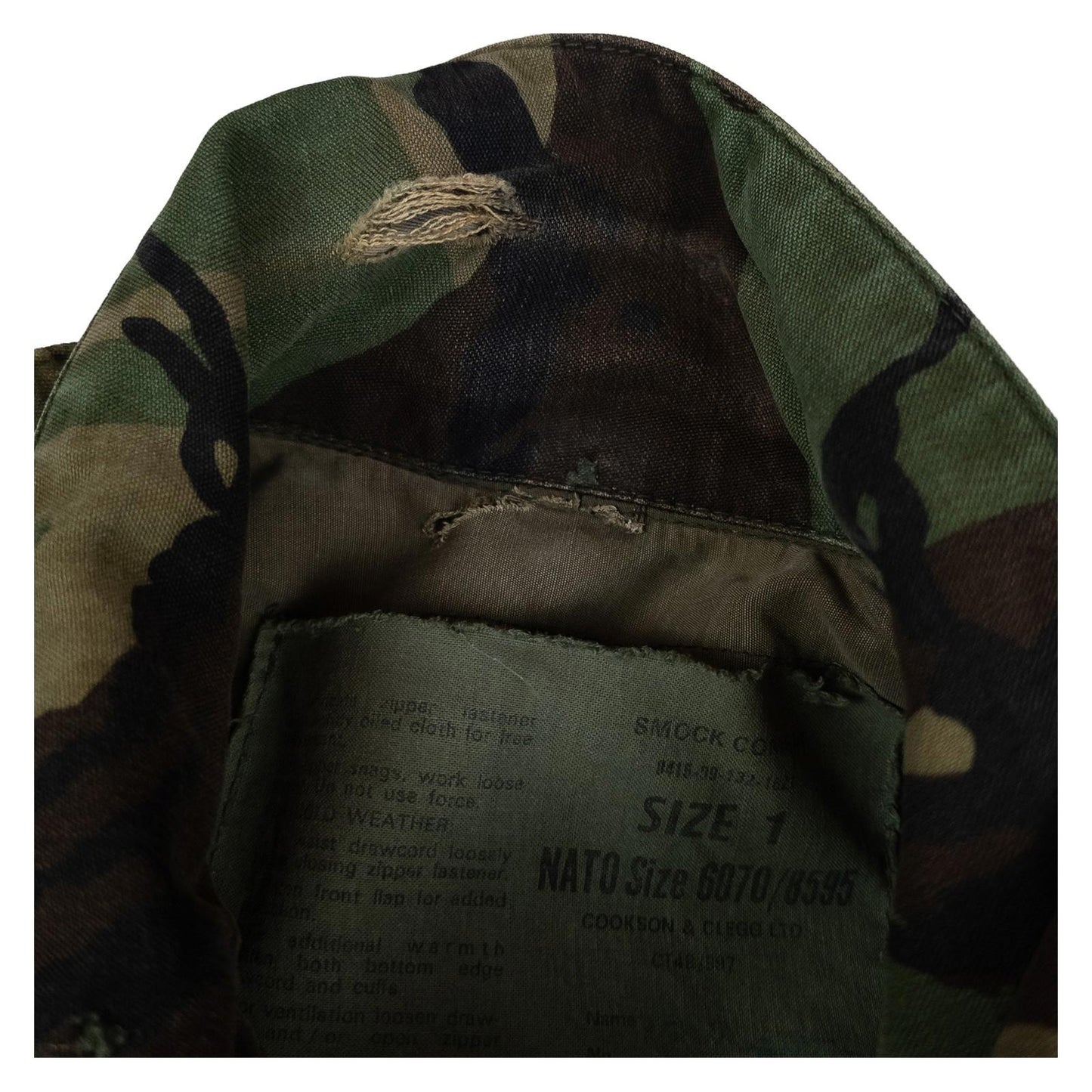 British Army DPM Combat Smock Jacket Size 1 Small Distressed Vintage Camo Surplu by RewearableUK – MILITARY | RewearableUK