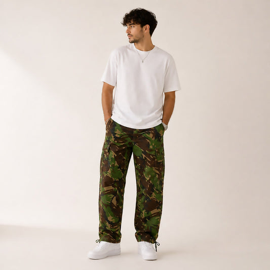 British Army DPM Combat Trousers Woodland Camo Cargo Pants 28W 28L by RewearableUK – MILITARY | RewearableUK