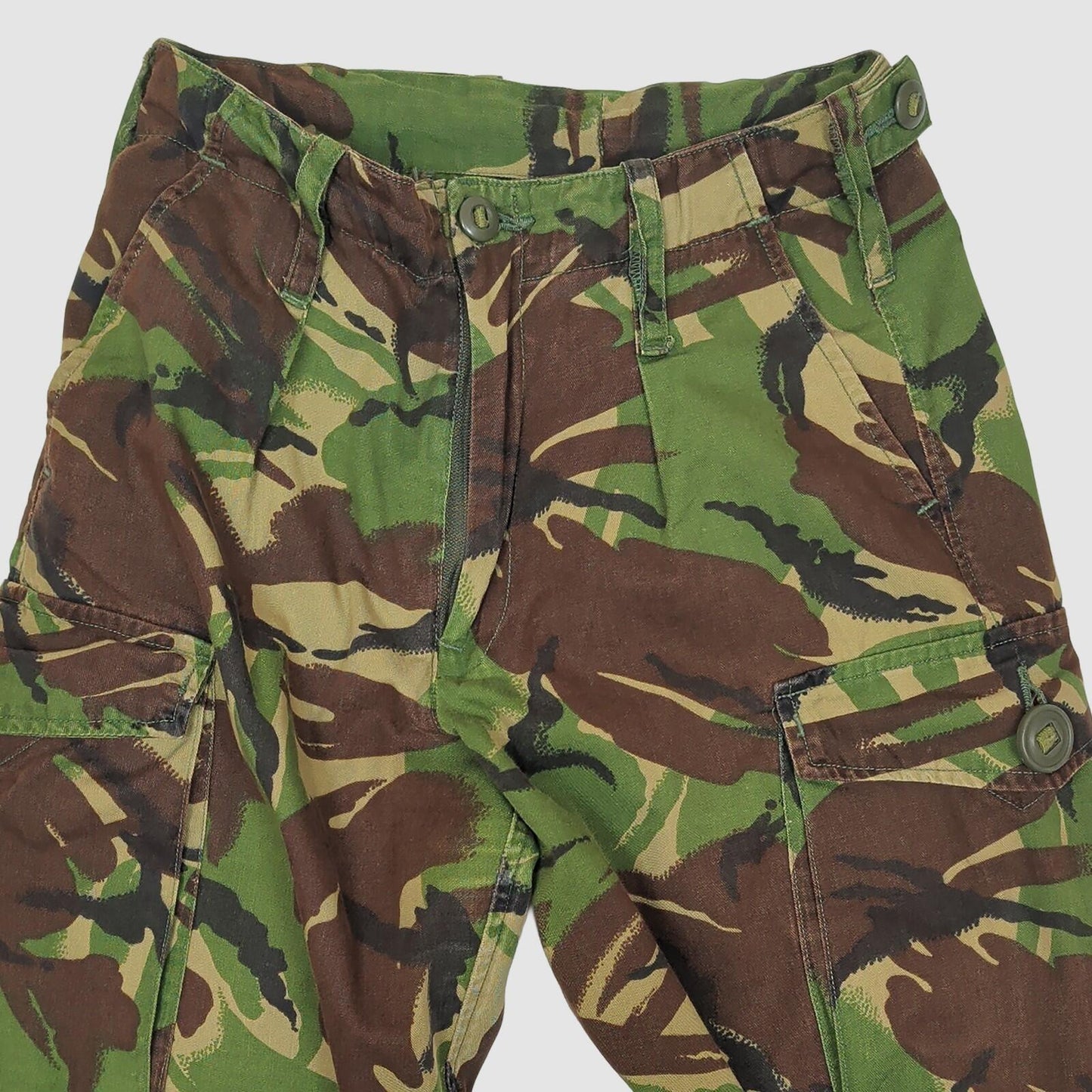 British Army DPM Combat Trousers Woodland Camo Cargo Pants 28W 28L by RewearableUK – MILITARY | RewearableUK