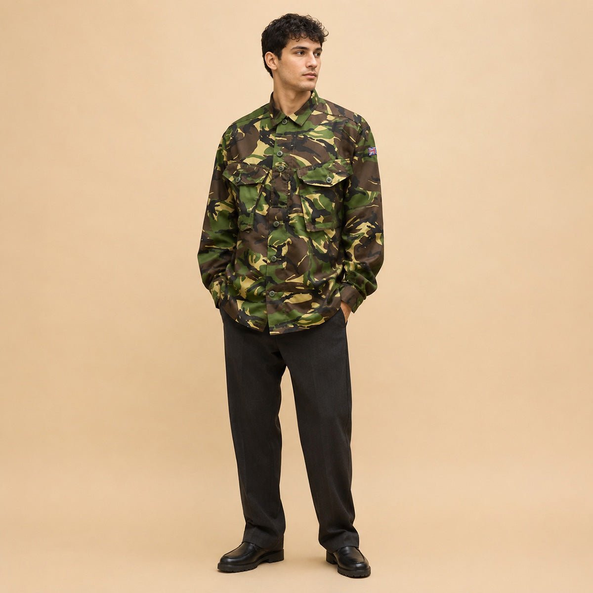 British Army DPM Lightweight Combat Jacket 180/104 Large Union Jack – Military product photo 1 | RewearableUK