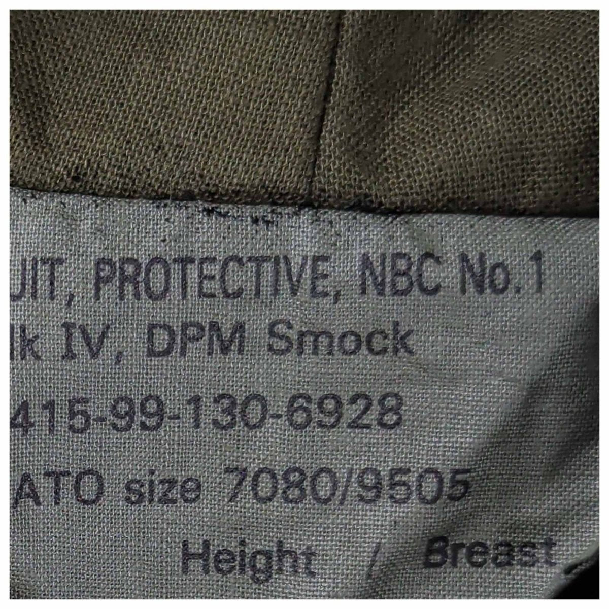 British Army DPM NBC MK IV Protective Smock 7080/9505 M/L – product photo 3 | RewearableUK