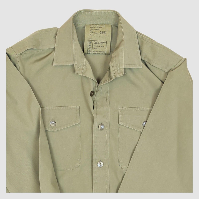 British Army Mens General Service Olive Shirt Long Sleeve Size 35/37 by military surplus – | RewearableUK