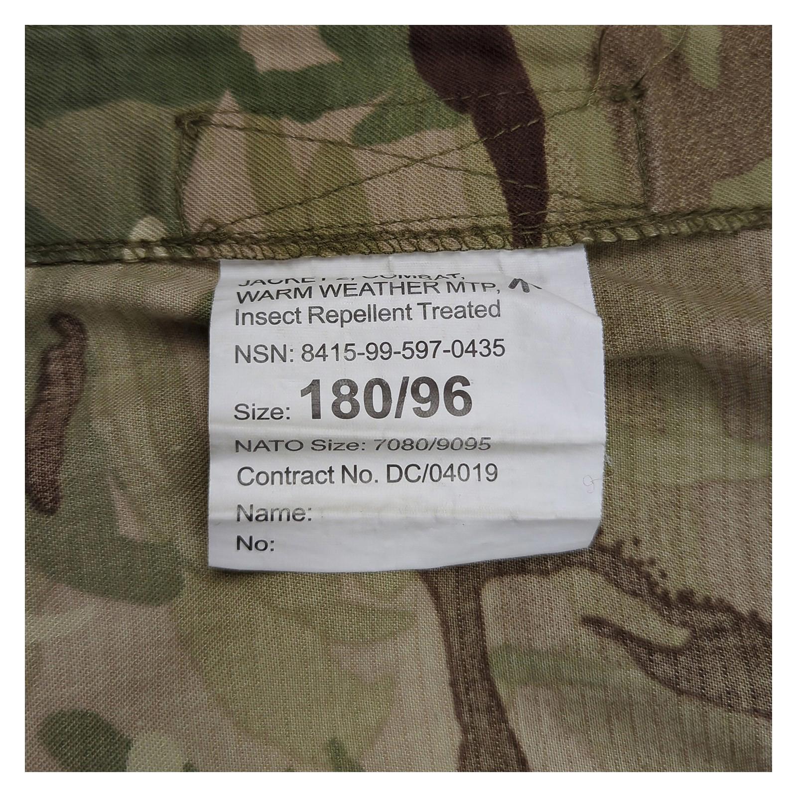 RewearableUK British Army MTP Combat Jacket 180/96 Warm Weather Surplus military RewearableUK