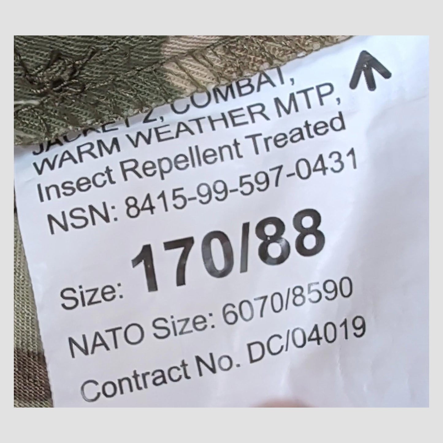 British Army MTP Combat Jacket Warm Weather Camo Shirt Insect Treated Size 170/8 by RewearableUK – | RewearableUK