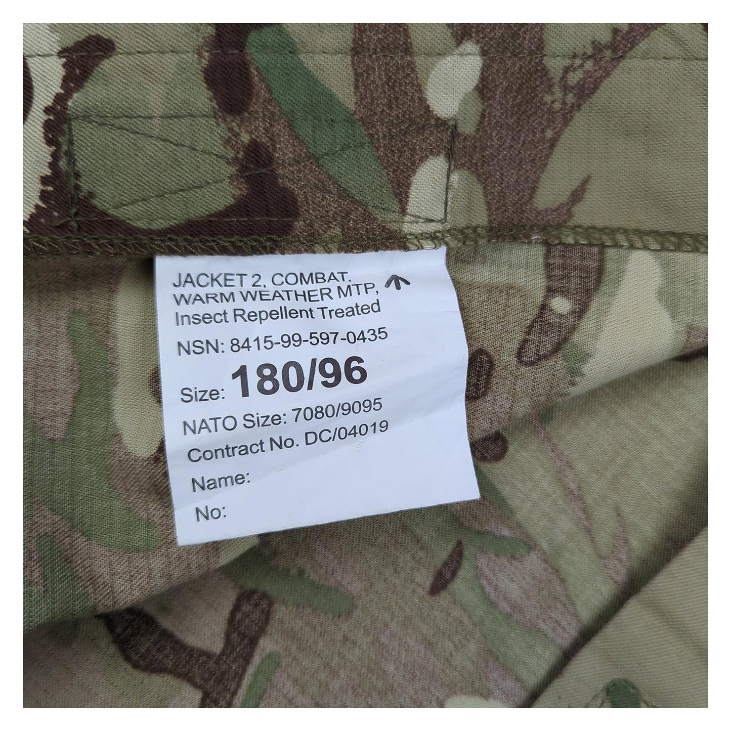RewearableUK British Army MTP Combat Jacket Warm Weather Military Surplus Camo Coat 180/96 military RewearableUK