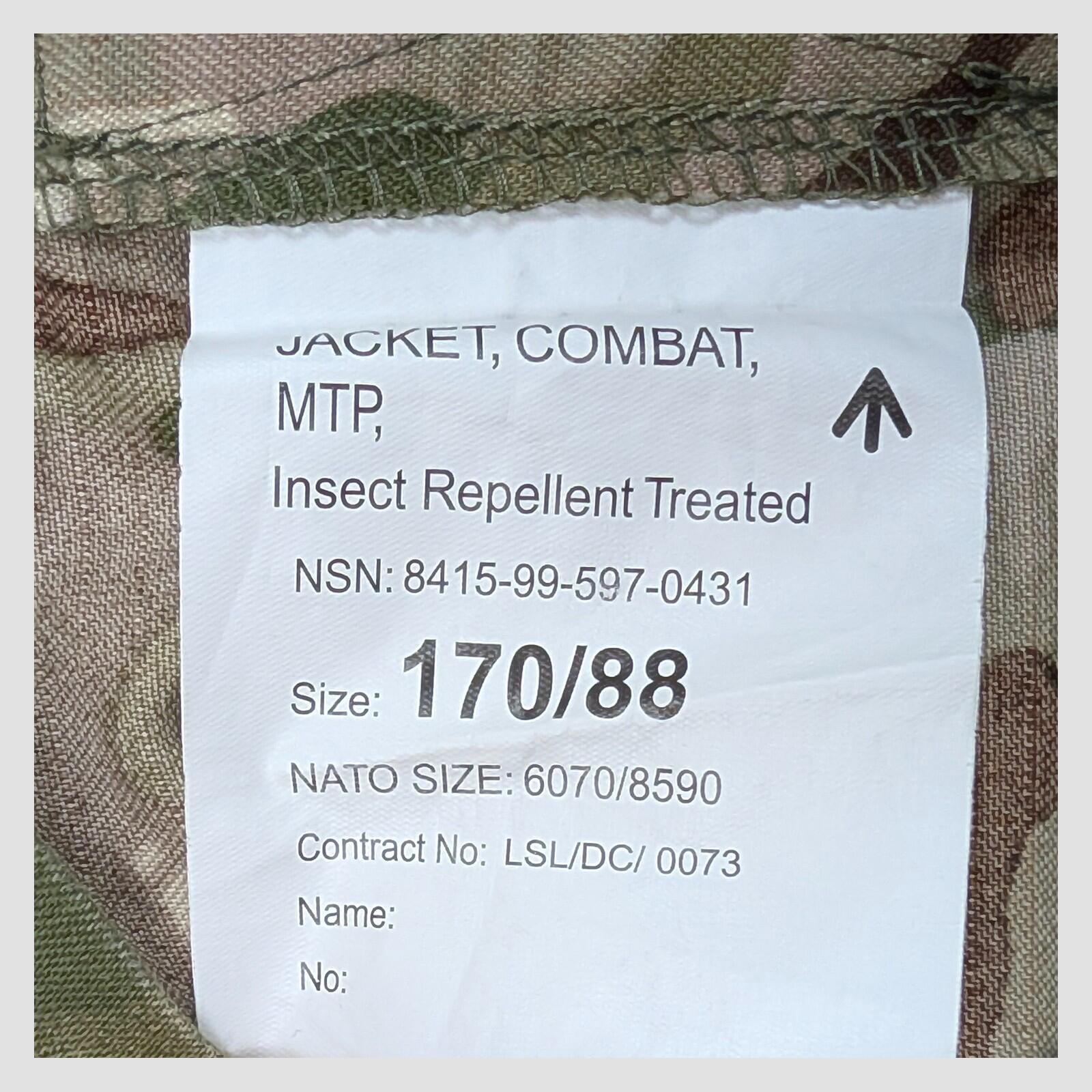 British Army MTP Combat Shirt Jacket 170/88 Tactical Camo Military Issue by RewearableUK – | RewearableUK