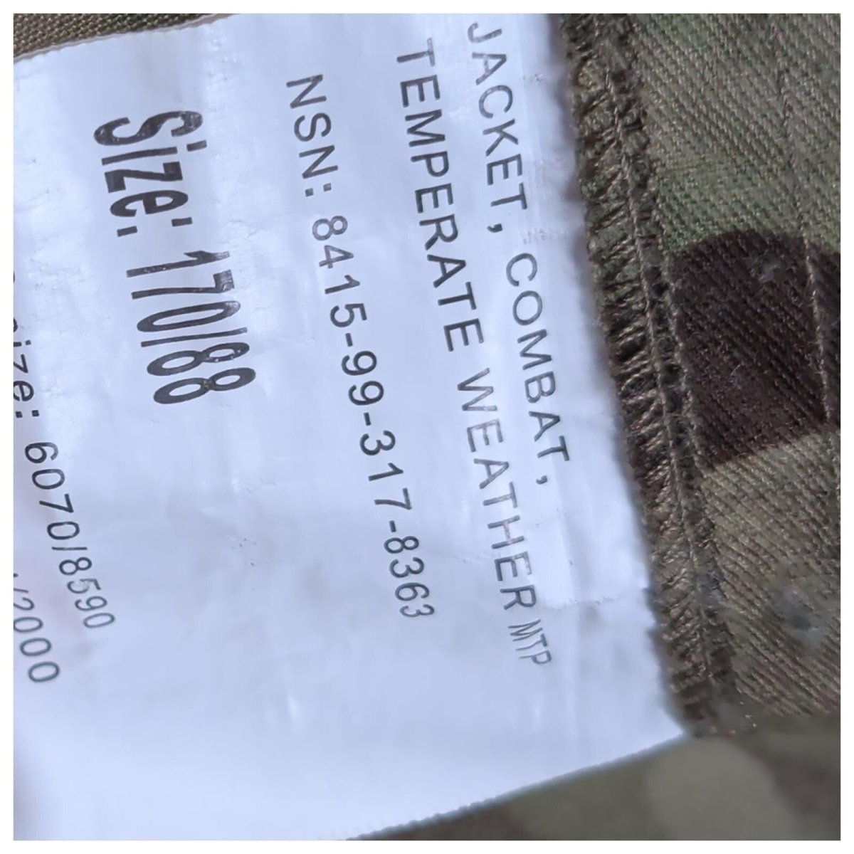 British Army MTP Temperate Combat Jacket 170/88 Small – product photo 5 | RewearableUK