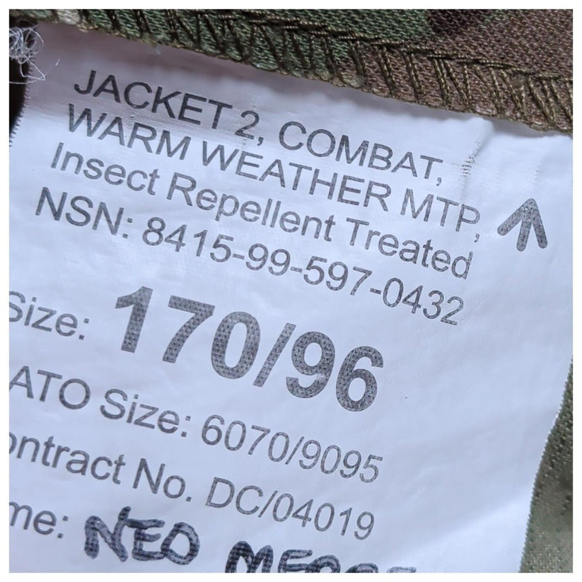 British Army MTP Warm Weather Combat Jacket 170/96 Medium – product photo 7 | RewearableUK