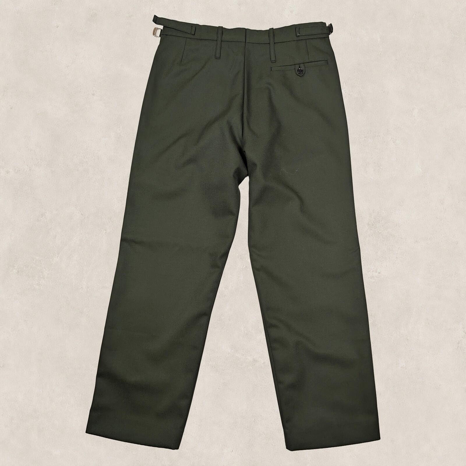 british army surplus barrack dress trousers green pants size w 34 l 30 mens by RewearableUK – | RewearableUK