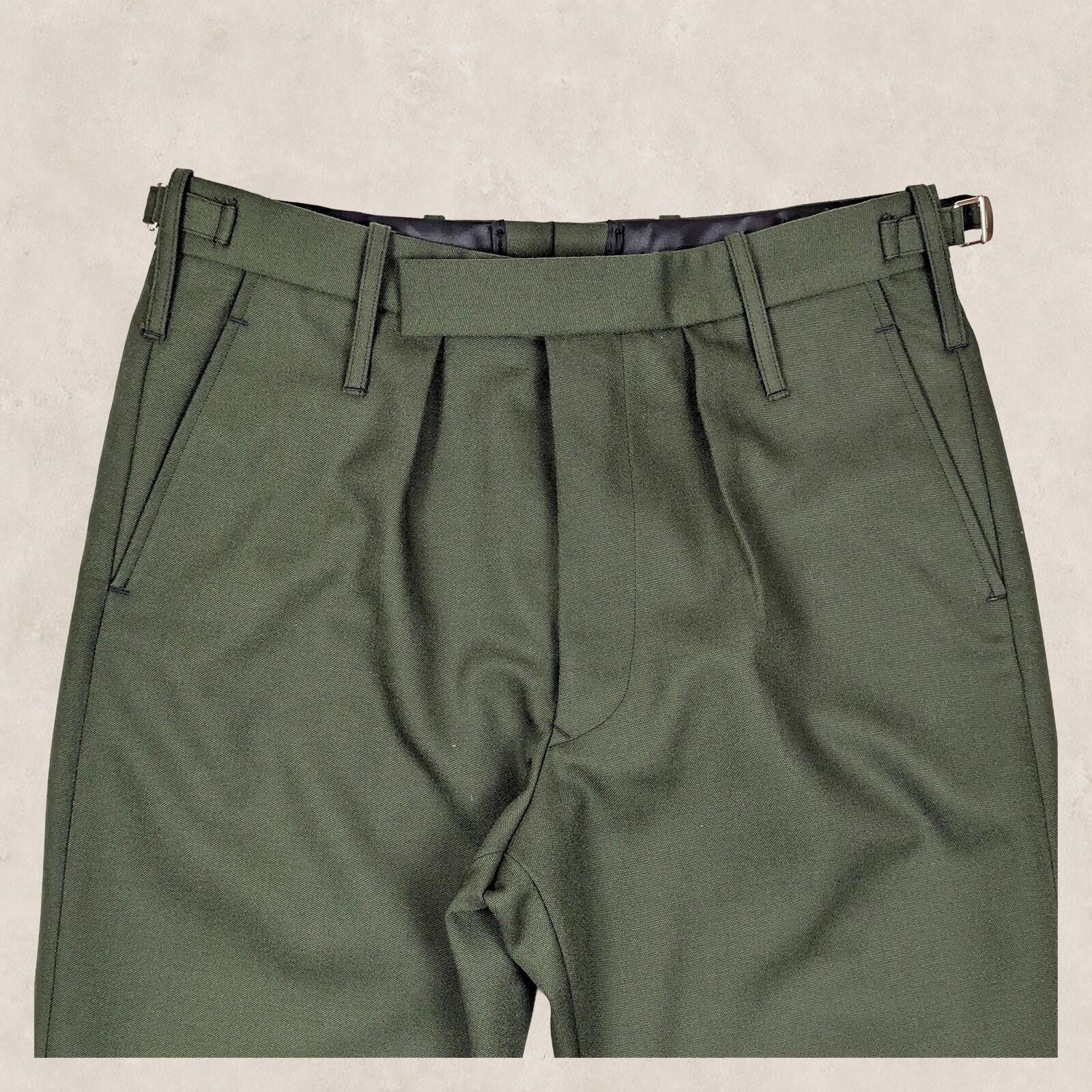 british army surplus barrack dress trousers green pants size w 34 l 30 mens by RewearableUK – | RewearableUK