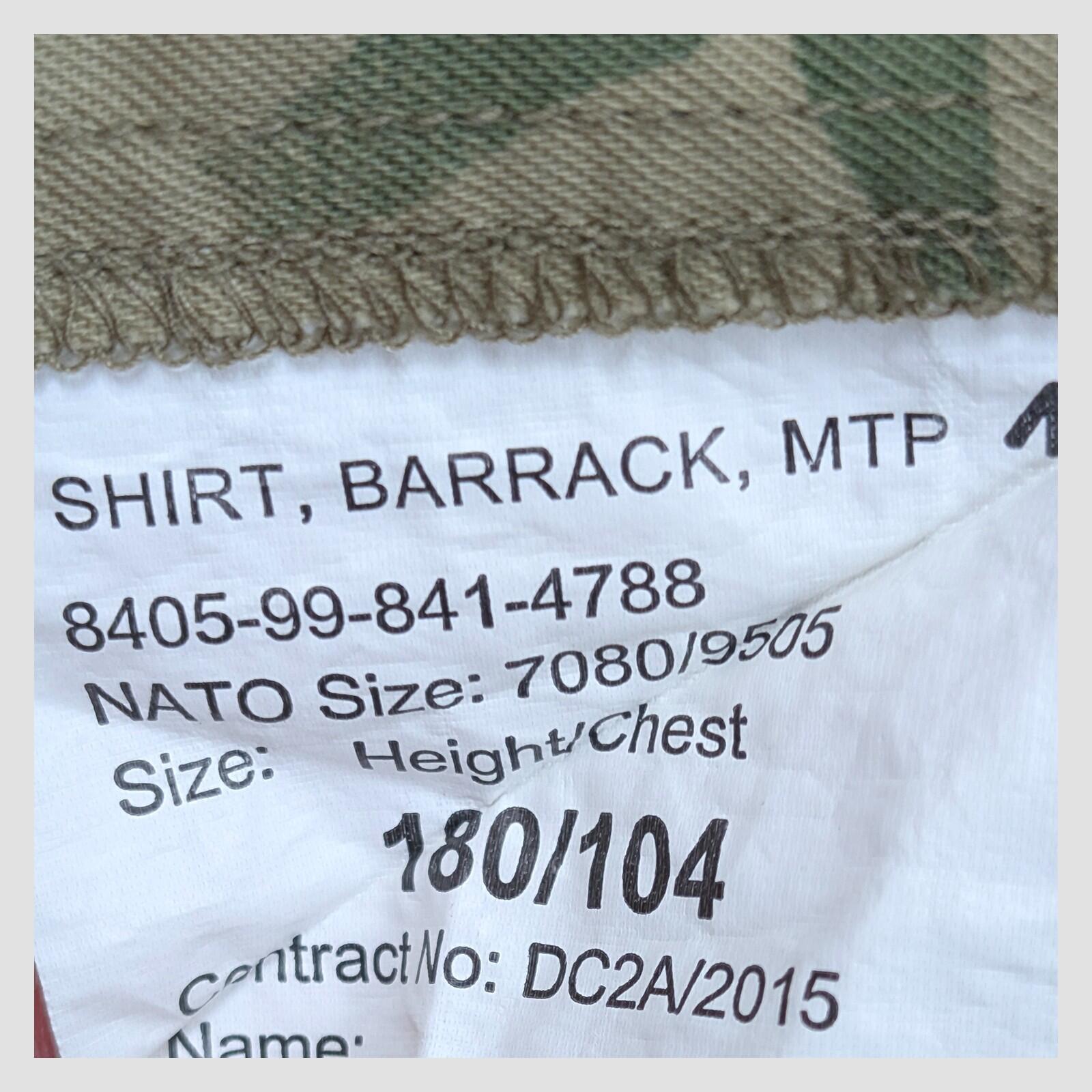 british army surplus mtp camo barrack combat shirt mens size 180 104 large by RewearableUK – | RewearableUK