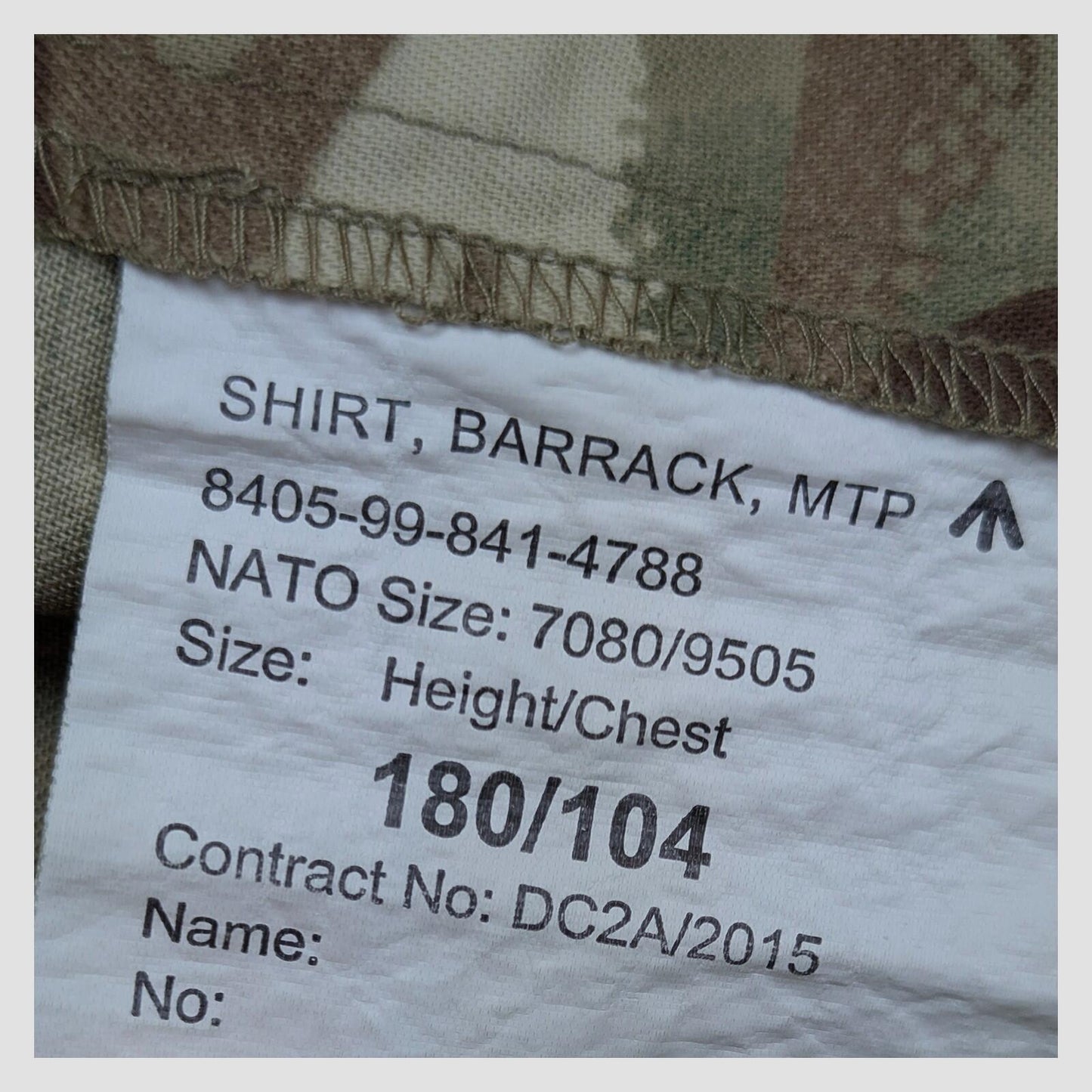 british army surplus mtp camo barrack combat shirt mens size large 180 104 by RewearableUK – | RewearableUK