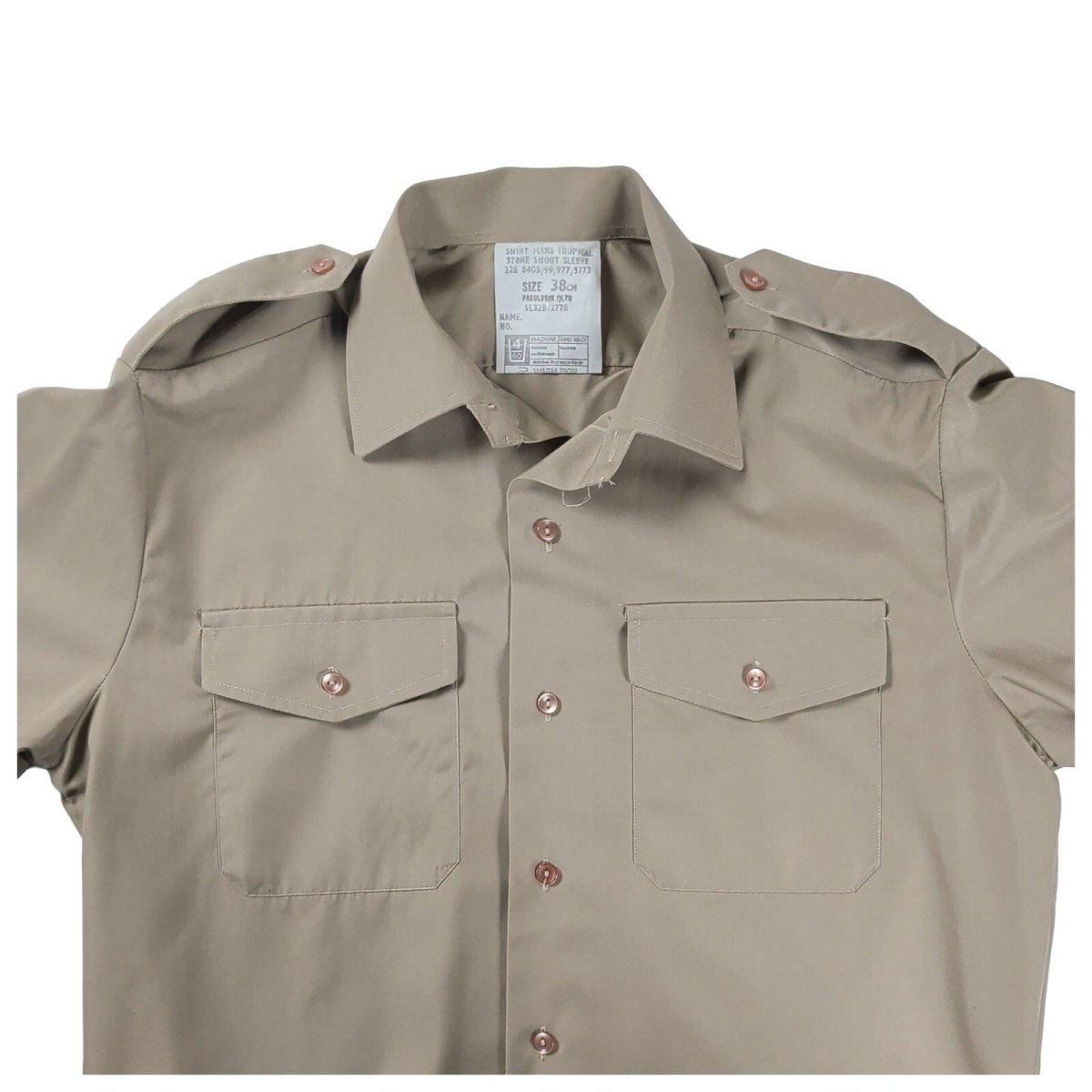 British Army Tropical Stone Shirt 38cm Short Sleeve – product photo 2 | RewearableUK